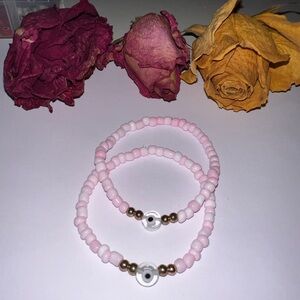 Beaded Evil Eye Bracelet, Custom Made, Super Cute, Choose your Evil Eye Color